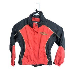 Harley-Davidson Women's Small Reflective Riding Zip Hooded Rain Parka Jacket